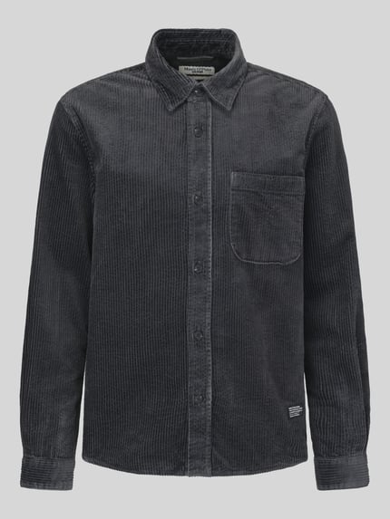 Marc O'Polo DENIM Regular Fit Hemdjacke mit Brusttasche Graphit 2