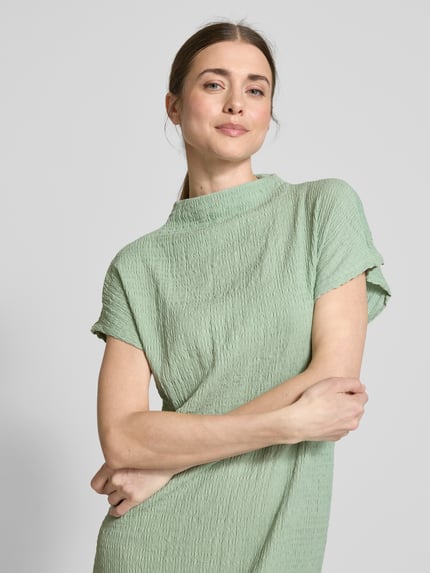 Tom Tailor Denim Fließendes Midi-Kleid mit Stehkragen Schilf 3