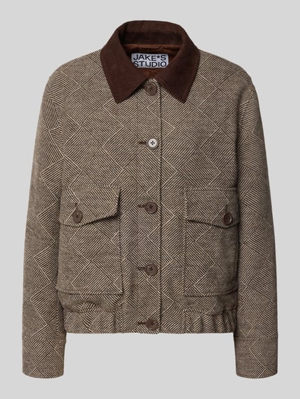 Jake*s Studio Woman Jacke mit Umlegekragen und Pattentaschen Dunkelbraun 2