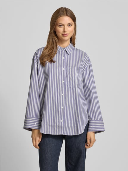 Tommy Hilfiger Bluzka koszulowa o kroju regular fit z czystej bawełny Lawendowy 4