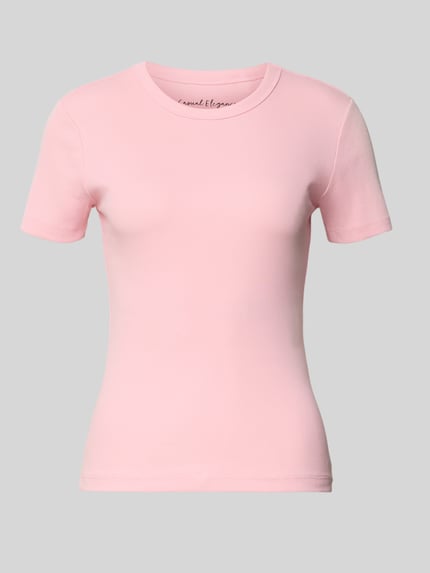 ONLY t-shirt o kroju slim fit z mieszanki bawełny model 'VAL LIFE' Różowy 2