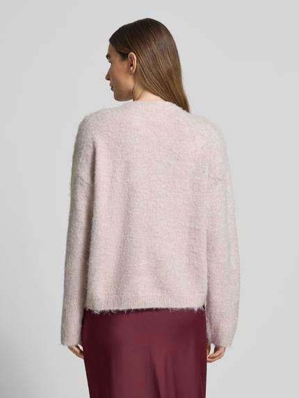 Jake*s Collection Sweter z dzianiny o kroju relaxed fit z dodatkiem wełny Różowawy 5
