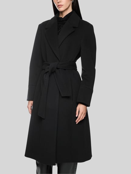 Marc Cain Wollmantel mit Label-Patch Black 4