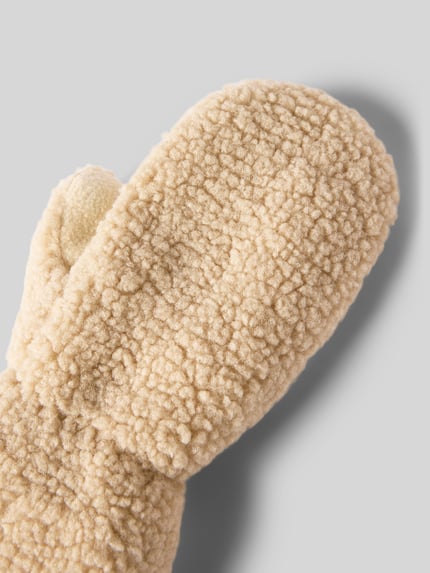 ONLY Handschuhe mit Teddyfell Modell 'THEA' Beige 3