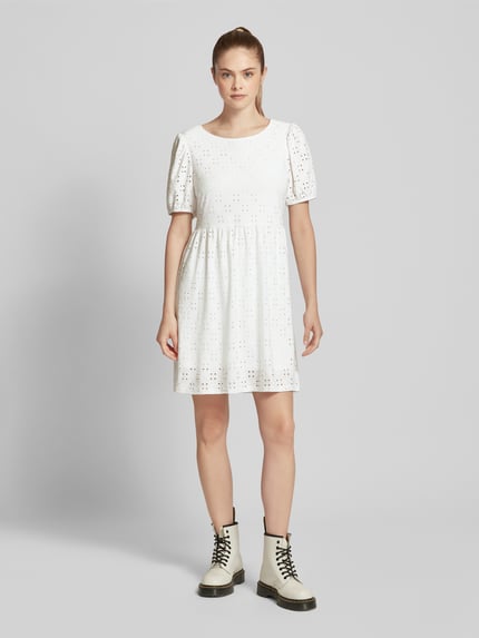 PIECES Mini-jurk met broderie anglaise Wit - 1