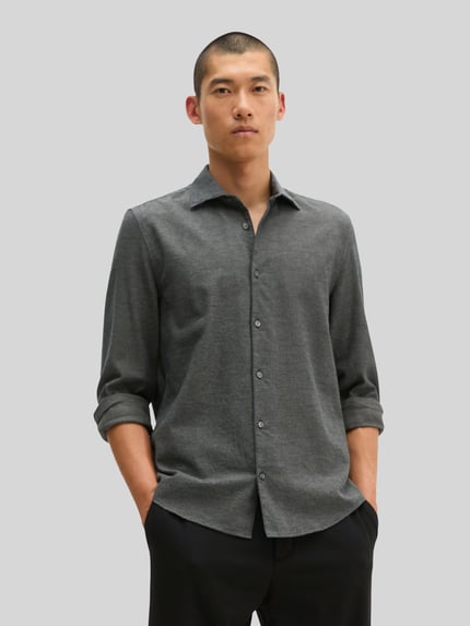 Marc O'Polo Regular Fit Freizeithemd mit geknöpften Manschetten Marine 4