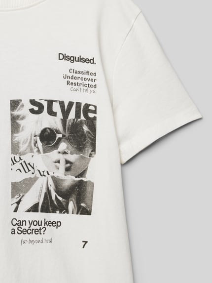 ONLY Regular Fit T-Shirt aus reiner Baumwolle Modell 'PERNILLE' Weiss 2