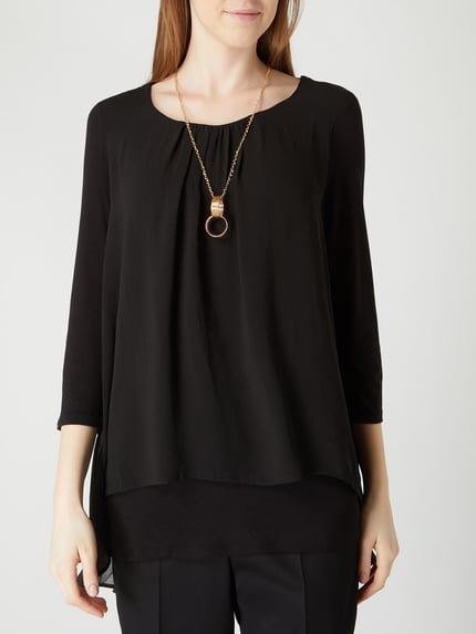 Apricot Blusenshirt im Double-Layer-Look Black 4