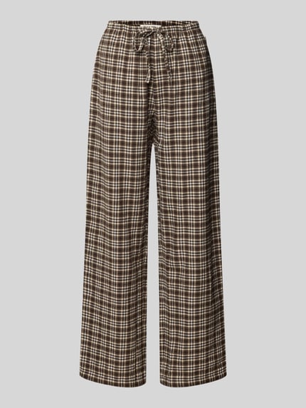 Marc O'Polo Pyjamabroek met elastische band Middenbruin - 1