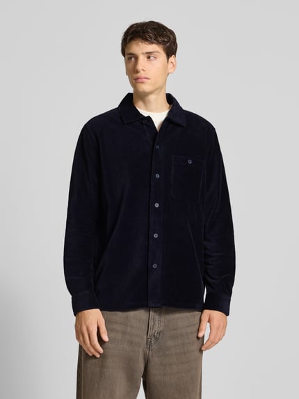 Marc O'Polo DENIM Relaxed Fit Freizeithemd aus reiner Baumwolle Marine 4