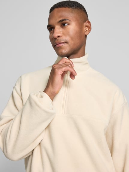 MCNEAL Fleecepullover mit Troyer-Kragen Sand 3