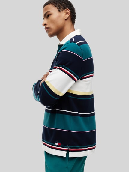 Tommy Jeans Koszulka rugby o kroju regular fit z czystej bawełny Granatowy 3