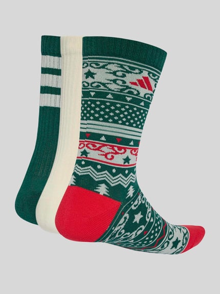 adidas Sportswear Sokken van katoenmix in set van 3 Donkergroen - 3