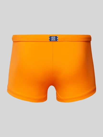 HOM Zwembroek in effen design, model 'SEA LIFE' Oranje - 3