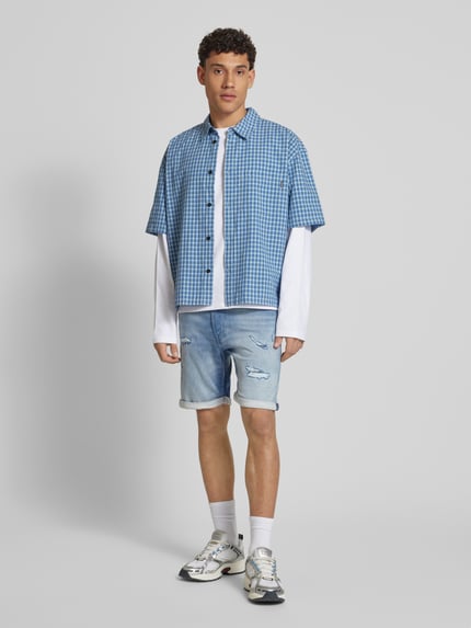 JACK & JONES Szorty jeansowe z 5 kieszeniami model ‘RICK’ Jasnoniebieski 1