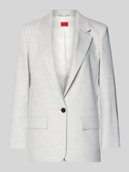 Regular Fit Longblazer aus Leinen-Mix Modell 'ANETTEA' Shop The Look MANNEQUINE