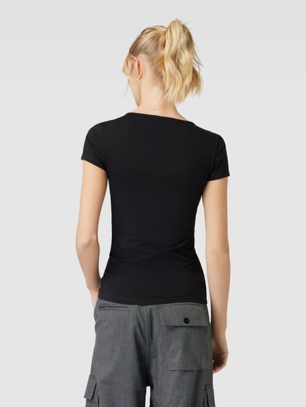 ONLY T-shirt met ronde hals, model 'LIVE LOVE' Black - 5