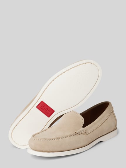 Polo Ralph Lauren Leren loafers met siernaden, model 'MERTON VENETIAN' Beige - 4