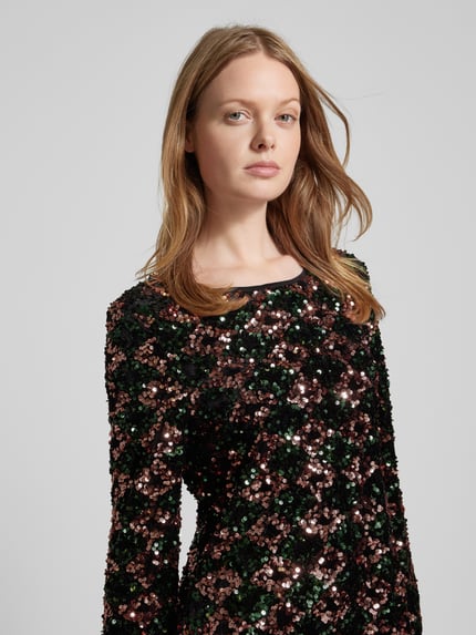 b.young Mini-jurk met pailletten, model 'SAMIO' Zwart - 3