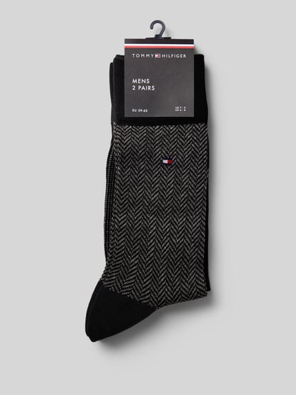 Tommy Hilfiger Strümpfe aus Baumwoll-Mix im 2er-Pack Black 3