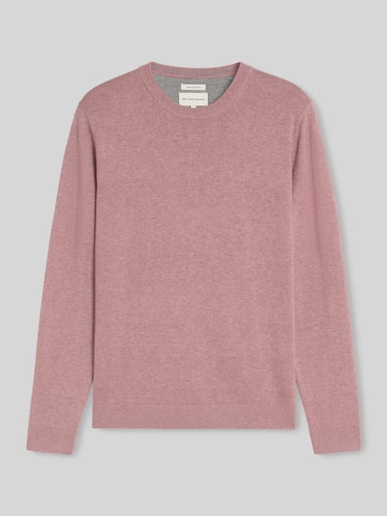 Tom Tailor Regular Fit Pullover aus reiner Baumwolle Rosa 2