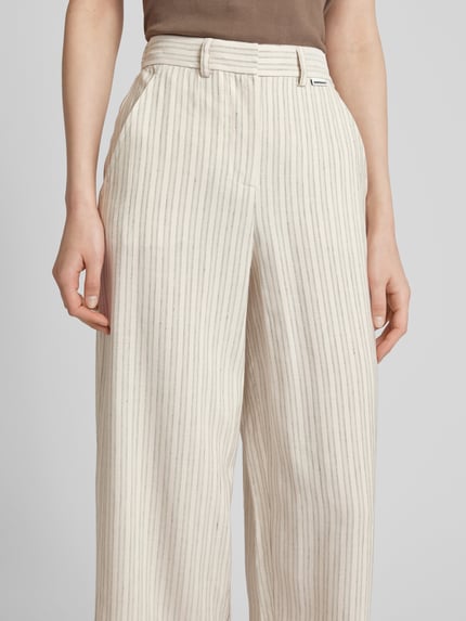 ARMEDANGELS Wide Leg Stoffhose mit Streifenmuster Modell 'CAARUNUS' Offwhite 3