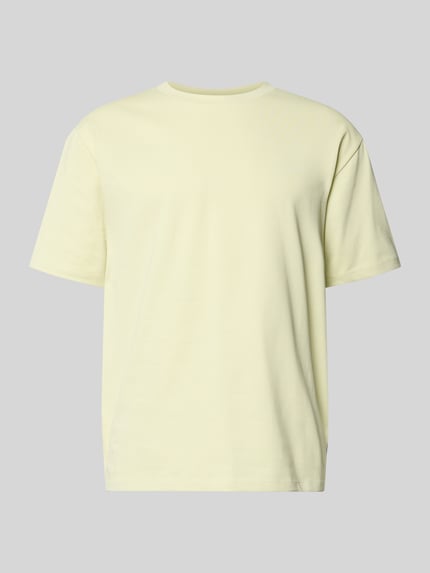 Produktfoto, Oversized T-Shirt mit Rundhalsausschnitt von Lindbergh aus Reine Baumwolle, oversized, Label-Detail, Rückenlänge 70 cm bei Größe M, Herren T-Shirt