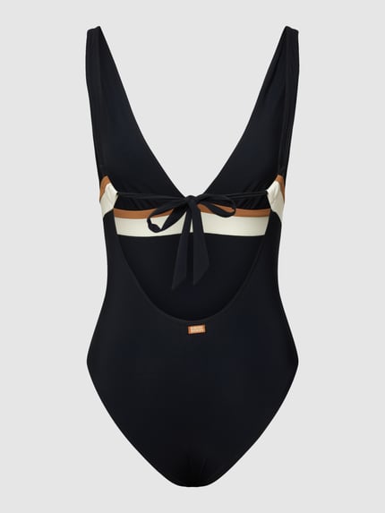 Banana Moon Badeanzug mit Kontraststreifen Modell 'ODALIS MONTECITO' Black 3