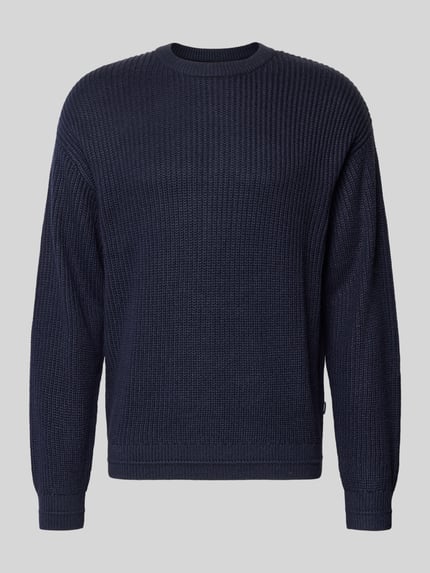 JACK & JONES Gebreide pullover met ronde hals, model 'KAITO' Marineblauw - 2