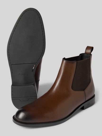 BOSS Chelsea Boots aus Rindsleder  Dunkelbraun 4