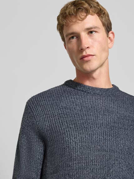ONLY & SONS Pullover mit gerippten Abschlüssen Dunkelblau 3