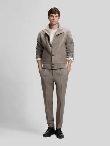 BOSS Regular Fit Pullover mit Baumwoll-Anteil Modell 'Furlan' Offwhite 1