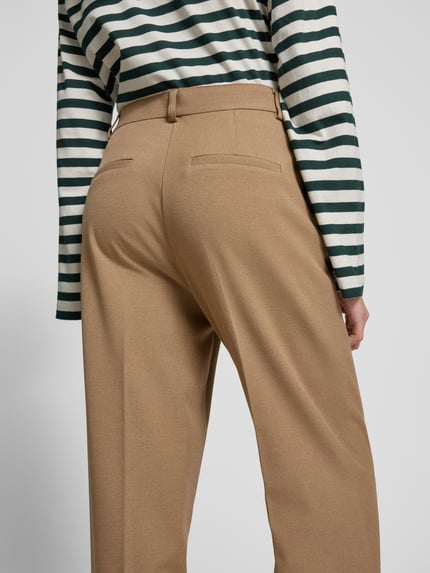 EDITED Straight Leg Stoffhose mit Eingrifftaschen Modell 'Lavea' Beige 3