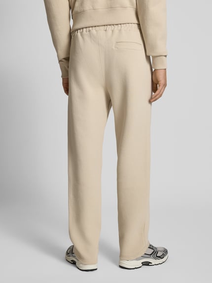 PEGADOR Sweatpants mit Logo-Stitching und elastischem Bund Ecru 5