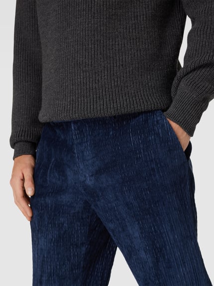 Lardini Spodnie w stylistyce sztruksu Ciemnoniebieski 3