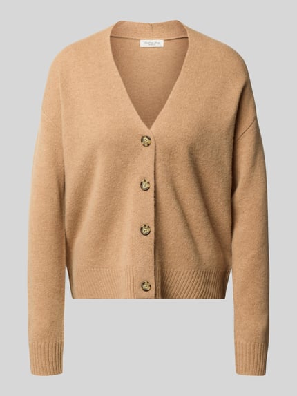 Christian Berg Woman Regular Fit Strickjacke aus reiner Wolle Camel 2