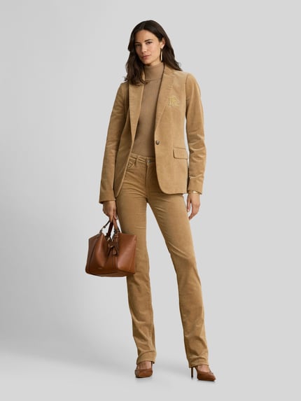 Lauren Ralph Lauren Regular Fit Kurzblazer mit Logo-Applikation Camel 1