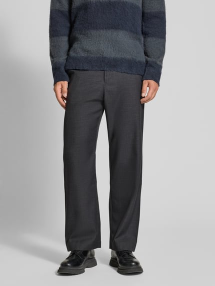 Wood Wood Hose aus Woll-Mix mit Gesäßtaschen Modell 'Henry trousers' Mittelgrau 4