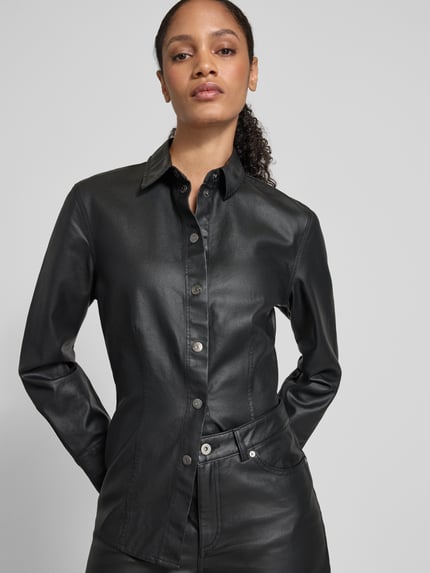 Jake*s Casual Overhemdblouse met knoopsluiting Zwart - 3