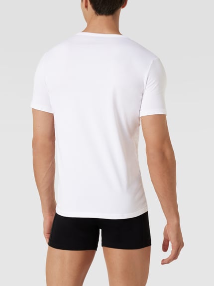 BOSS T-shirt z detalem z logo w zestawie 2 szt. Biały 4