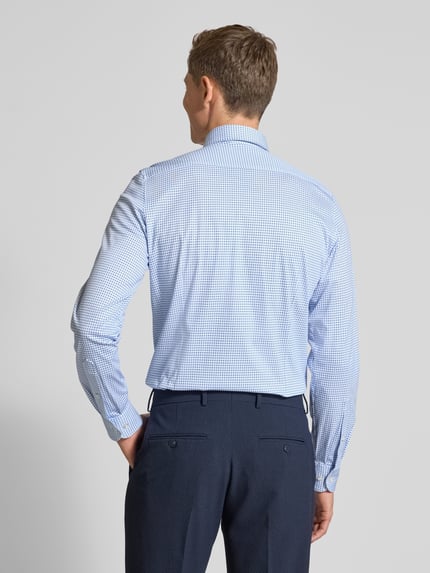 ROY ROBSON Slim Fit Business-Hemd mit Knopfleiste Hellblau 5