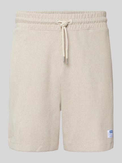 HUGO Blue Szorty dresowe o kroju regular fit z mieszanka bawełny model 'NUWAFFLO' Złamany biały 2
