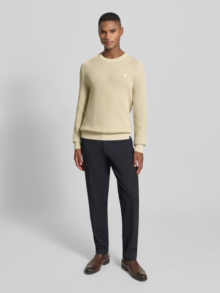 LERROS Regular Fit Pullover in Strick-Optik Beige Melange 1