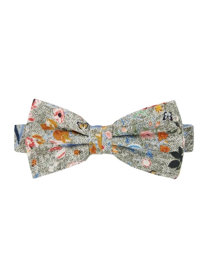 Prince Bowtie Fliege und Einstecktuch im Set aus Seiden-Baumwoll-Mix Lind 3