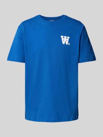 Wood Wood T-Shirt mit Logo-Print Modell 'Ace' Royal 2