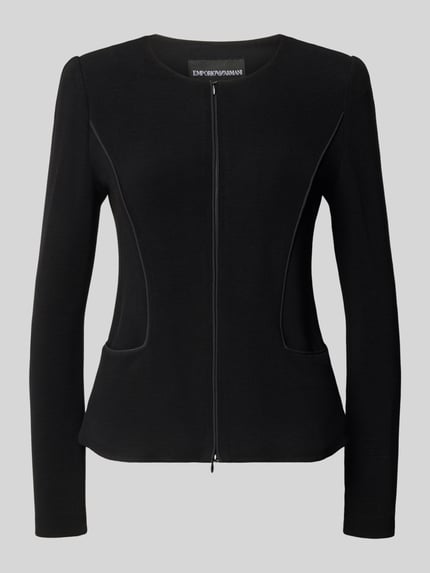 Slim Fit Blazer aus Viskose-Mix mit Zweiwege-Reißverschluss Shop The Look MANNEQUINE