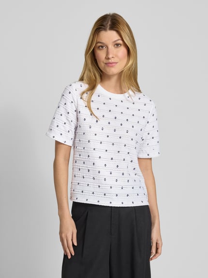 Jake*s Casual T-shirt z okrągłym dekoltem Złamany biały 4