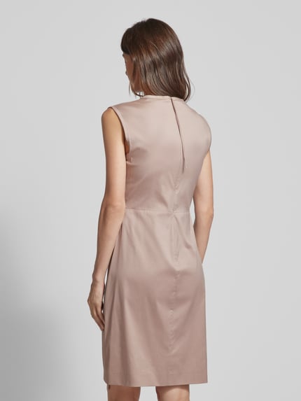windsor. Knielange kokerjurk met ronde hals Mauve - 5