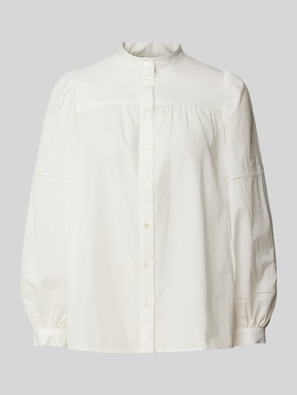 Weekend Max Mara Regular fit blouse met opstaande kraag, model 'RIBALDO' Wit - 2
