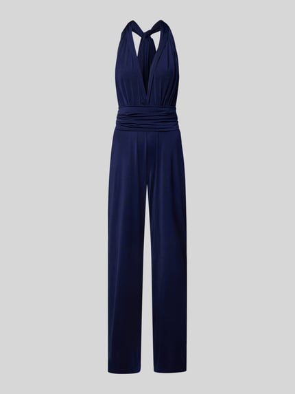 Rose Avenue Jumpsuit mit V-Ausschnitt und rückseitiger Schnürung Marine 2